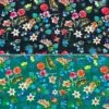 Viscose Twill Fabric - Vibrant Garden Floral Print Dressmaking Rayon -Pound Fabrics Sale Store 749804E5 7436 4C4B A1FC 3D5545404858