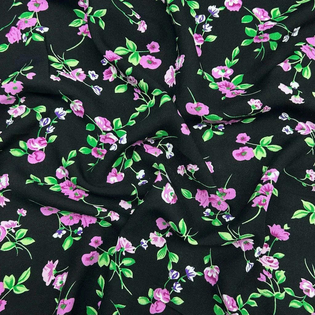 Floral Viscose Challis Fabric - Premium Soft Rayon for Dressmaking 6 Floral Viscose Challis Fabric - Premium Soft Rayon for Dressmaking - Image 6