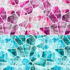 Abstract Pastel Shapes Viscose Poplin Fabric for Dressmaking