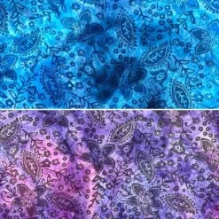 John Louden Flower Leaf Garden Cotton Batik Fabric