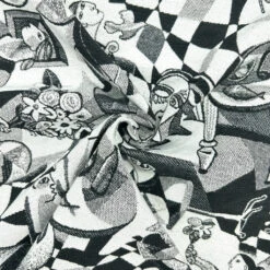 Black and White Abstract Picasso Style Woven Tapestry Fabric -Pound Fabrics Sale Store 775D050C B08E 4A75 B786 85C3D600BE4C