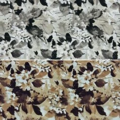 Faded Meadow Floral Polyester Crepe Fabric for Dressmaking