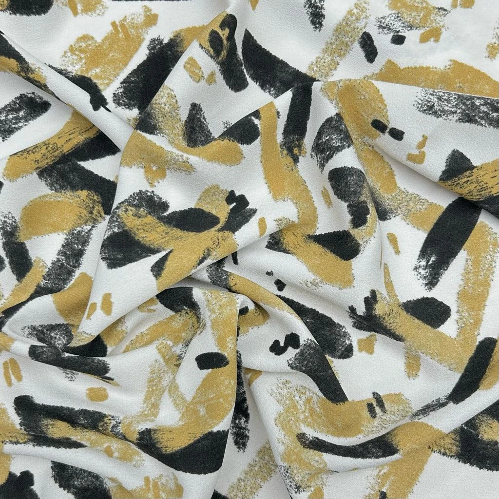 Premium Brush Strokes Polyester Crepe Fabric for Dressmaking 6 Premium Brush Strokes Polyester Crepe Fabric for Dressmaking - Image 6