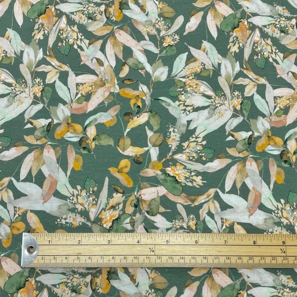 Abstract Floral Cotton Jersey Fabric - Premium 4-Way Stretch Oeko-Tex 2 Abstract Floral Cotton Jersey Fabric - Premium 4-Way Stretch Oeko-Tex - Image 2