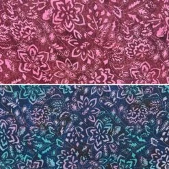 John Louden Stylised Floral Cotton Batik Fabric