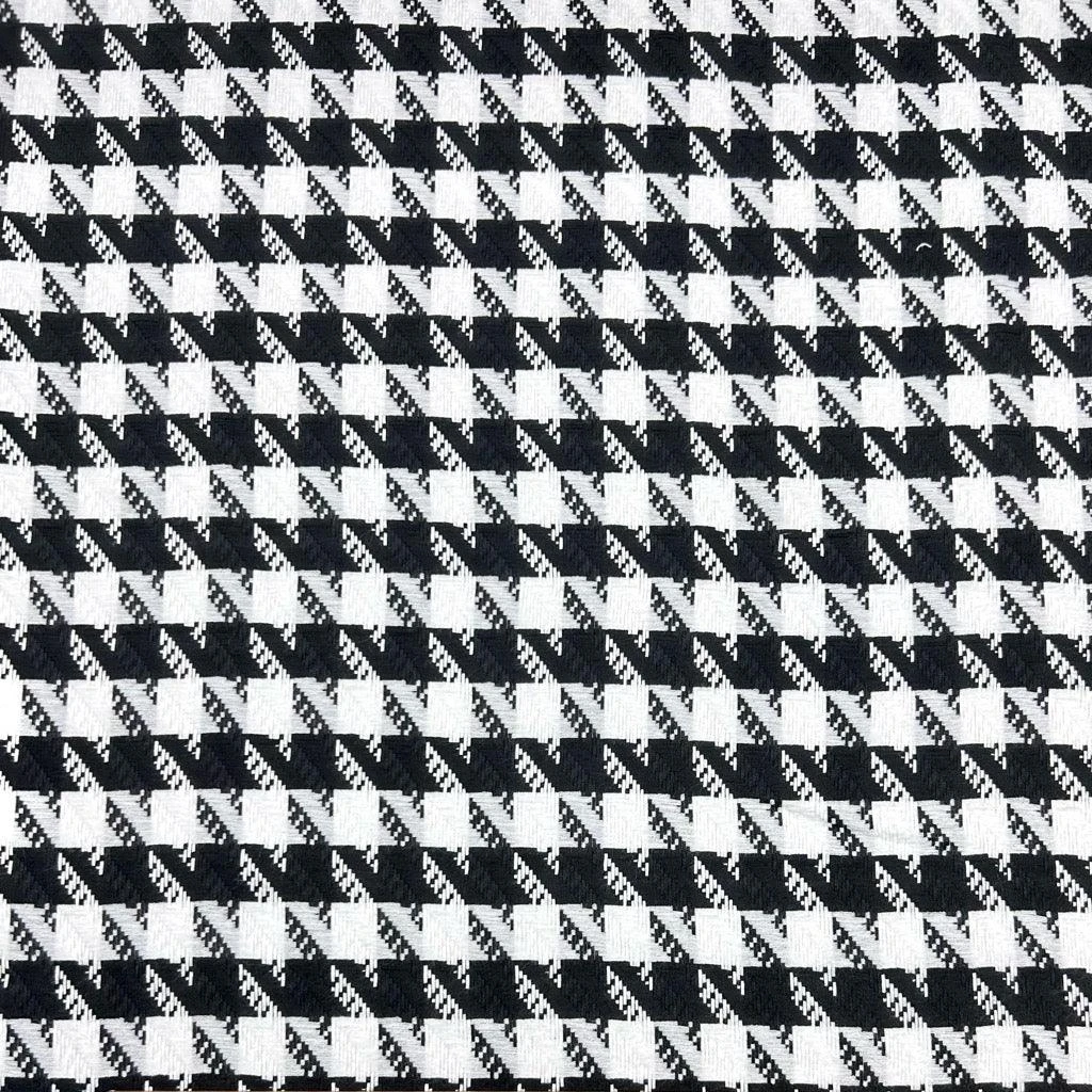 Monochrome Dogtooth Loose Weave Fabric - Premium Fashion & Home Decor Textile 1 Monochrome Dogtooth Loose Weave Fabric - Premium Fashion & Home Decor Textile