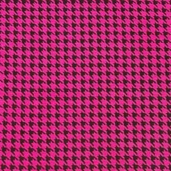 Hot Pink and Black Houndstooth Coating Fabric for Coats & Curtains
