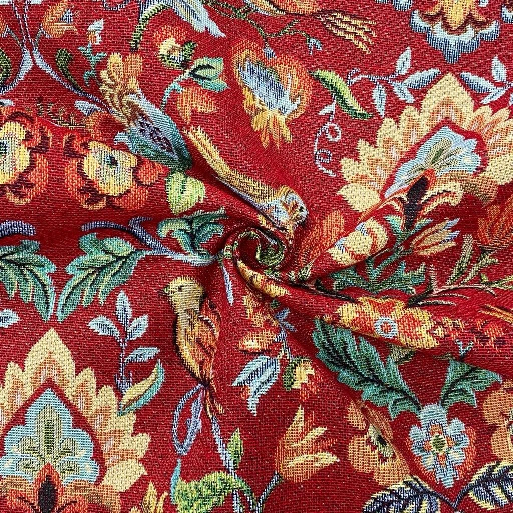 Floral Bird Tapestry Upholstery Fabric - Premium Woven Home Decor 5 Floral Bird Tapestry Upholstery Fabric - Premium Woven Home Decor - Image 5