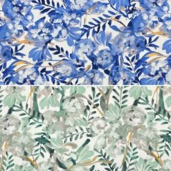 Floral Viscose Fabric - Linen Look 100% Viscose - 150cm Wide