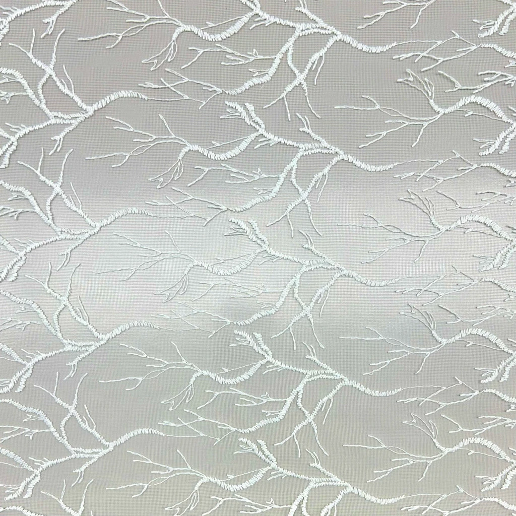 Premium Shimmer Lace Embroidery Voile Curtain Fabric - 108" Width 3 Premium Shimmer Lace Embroidery Voile Curtain Fabric - 108" Width - Image 3