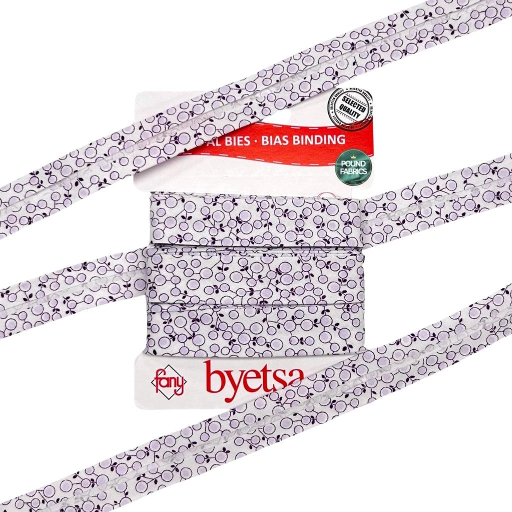 Premium Floral Organic Cotton Bias Binding Tape - 18mm Width (5 Metre Pack) 7 Premium Floral Organic Cotton Bias Binding Tape - 18mm Width (5 Metre Pack) - Image 7