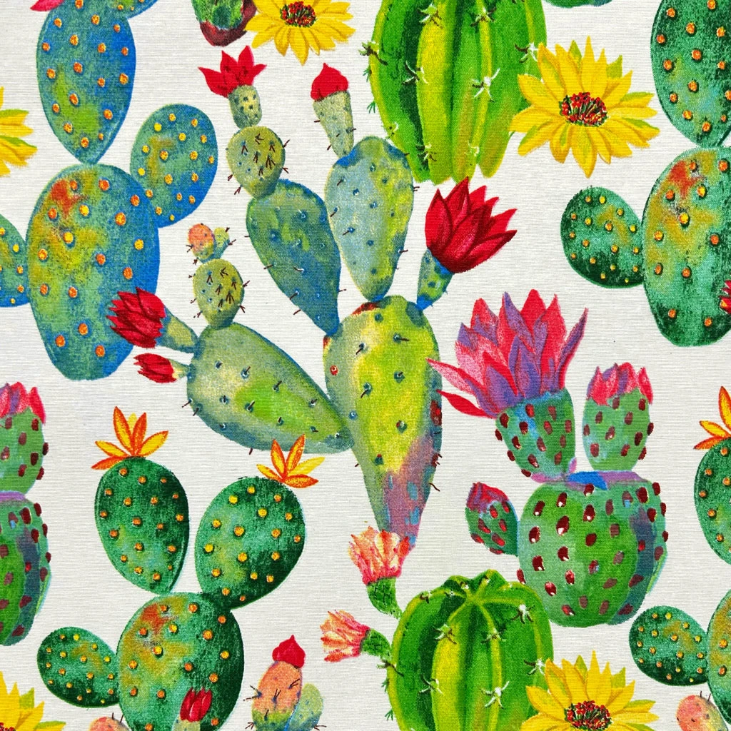 Water Resistant Cactus Garden Outdoor Fabric - Durable & UV Protected 1 Water Resistant Cactus Garden Outdoor Fabric - Durable & UV Protected
