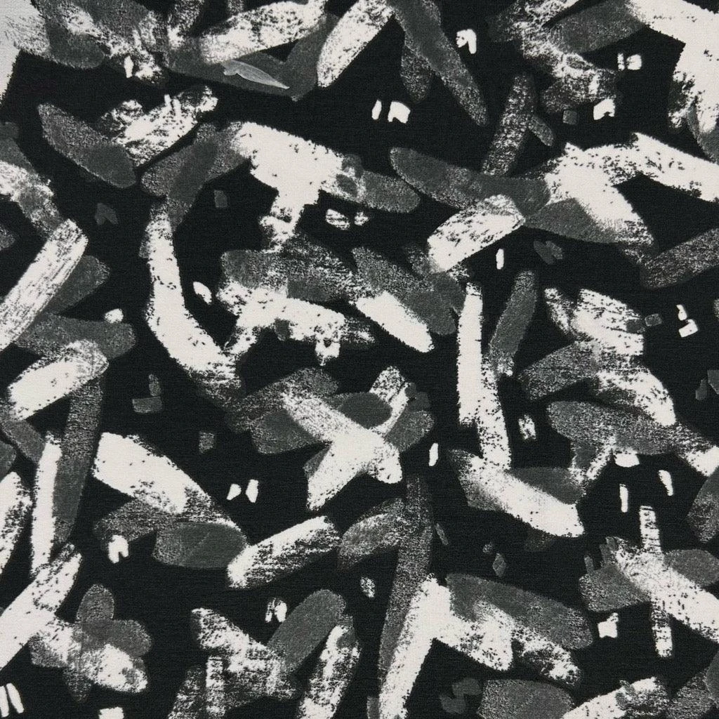 Premium Brush Strokes Polyester Crepe Fabric for Dressmaking 3 Premium Brush Strokes Polyester Crepe Fabric for Dressmaking - Image 3