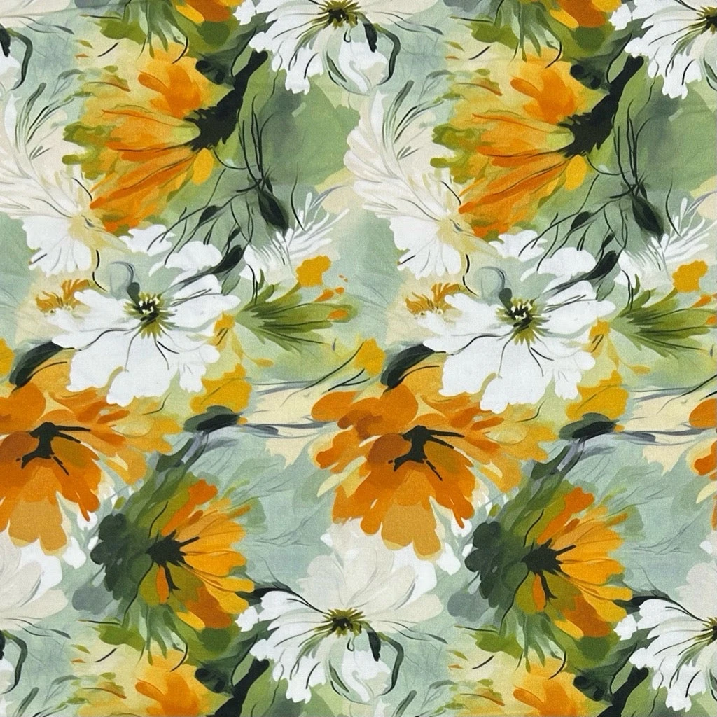 Tropical Bloom Stretch Viscose Twill Fabric | Premium Soft Dressmaking Material 3 Tropical Bloom Stretch Viscose Twill Fabric | Premium Soft Dressmaking Material - Image 3
