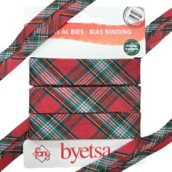 Tartan Polycotton Bias Binding Tape - 18mm x 5m Sewing Trim
