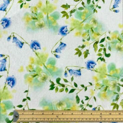 Blue Flower Garden Viscose Linen Fabric for Breathable Summer Apparel 4 Blue Flower Garden Viscose Linen Fabric for Breathable Summer Apparel -Pound Fabrics Sale Store 86157E65 746D 4358 B6B7 8B93E4947FD3