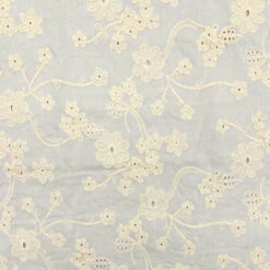 Floral Embroidered 100% Cotton Fabric - Breathable Summer Dressmaking Material -Pound Fabrics Sale Store 86B9B762 C3EE 4EB1 AE99 84486C561D89