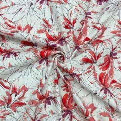 White Sketched Floral Cotton Linen Blend Fabric for Dressmaking -Pound Fabrics Sale Store 8725AB77 CC2B 4D87 A8BB E944198ED070