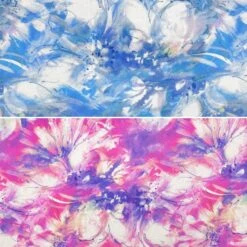 Floral Cascade Linen Look Viscose Fabric - Lightweight Summer Dressmaking Material