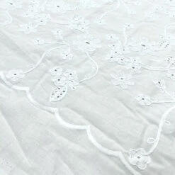 Floral Embroidered 100% Cotton Fabric - Breathable Summer Dressmaking Material -Pound Fabrics Sale Store 89F8533C 7EF9 40CD 8794 172939DA895D