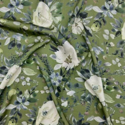 Coastal Floral Viscose Satin Fabric for Summer Dressmaking -Pound Fabrics Sale Store 8B3ACE10 C9A1 4A77 BA7E CC7FAAA5FD30