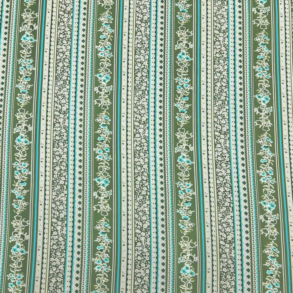 Premium Floral Stripes Viscose Challis Fabric - 100% Rayon Dressmaking Material 7 Premium Floral Stripes Viscose Challis Fabric - 100% Rayon Dressmaking Material - Image 7