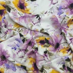 Floral Viscose Challis Fabric - Premium Digital Print Rayon for Dressmaking -Pound Fabrics Sale Store 8B86E28B 8E87 4AD3 94BA 47106E8156A8