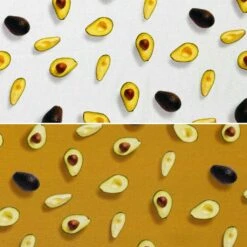 Avocado Print Cotton Canvas Fabric - Premium Oeko-Tex Sewing Material