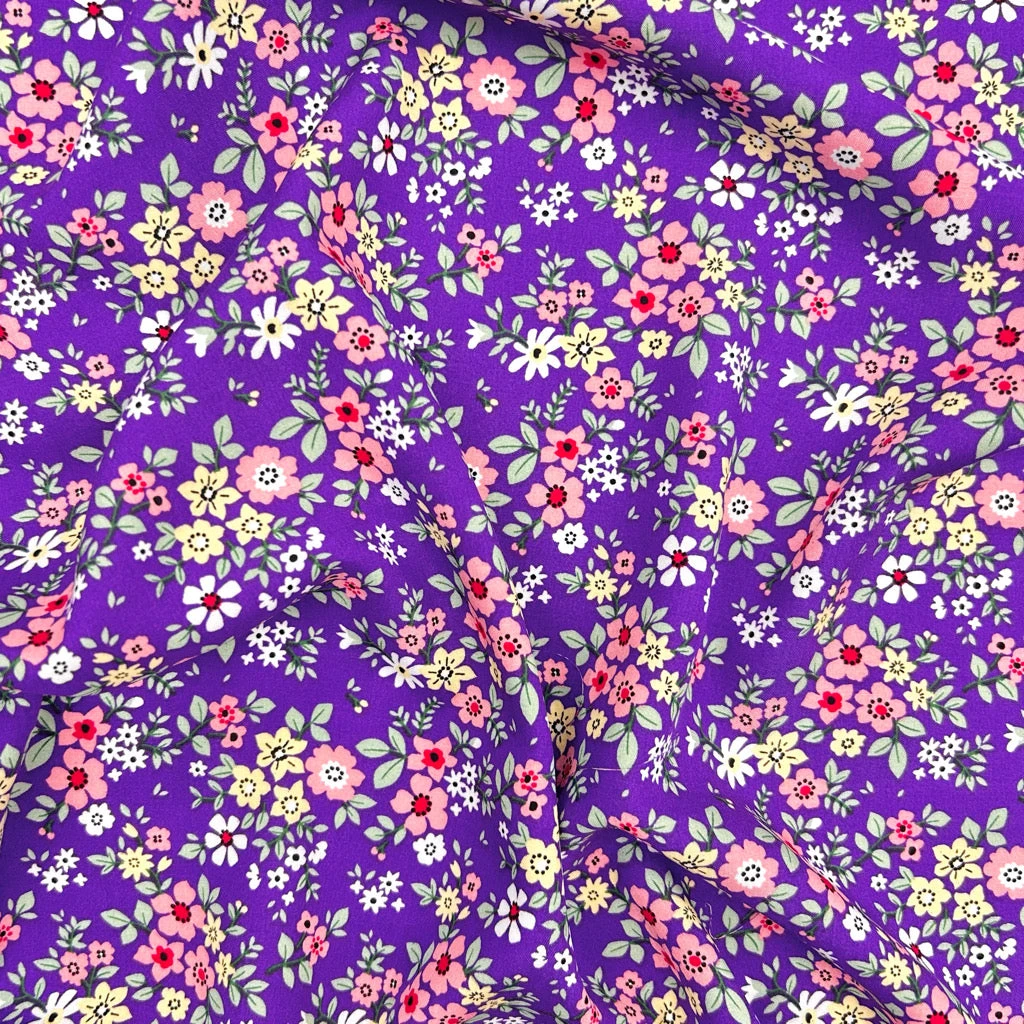 Floral Print Viscose Fabric - Bloom Buds Premium Lightweight Rayon 4 Floral Print Viscose Fabric - Bloom Buds Premium Lightweight Rayon - Image 4