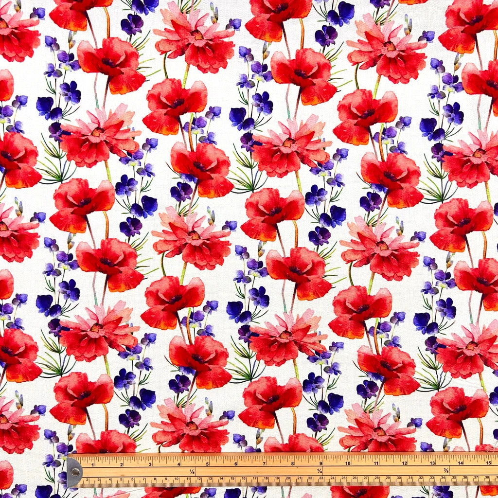 Floral Fiesta Linen Viscose Fabric - Digital Print Summer Dressmaking 2 Floral Fiesta Linen Viscose Fabric - Digital Print Summer Dressmaking - Image 2