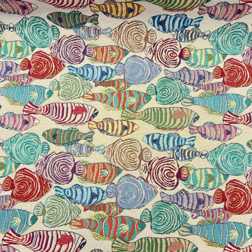 Vibrant Fish Tapestry Fabric - Heavy Duty Woven Material for Home Decor 1 Vibrant Fish Tapestry Fabric - Heavy Duty Woven Material for Home Decor