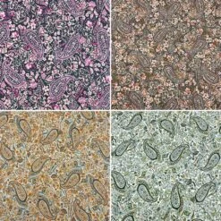 Paisley Floral Viscose Jersey Fabric - Soft 4-Way Stretch Knit