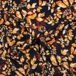 Leaf Print Viscose Twill Fabric - Premium Soft Drape Dressmaking Material -Pound Fabrics Sale Store 8FE63A60 7FBC 4AD8 B940 FB2FA19DCF31