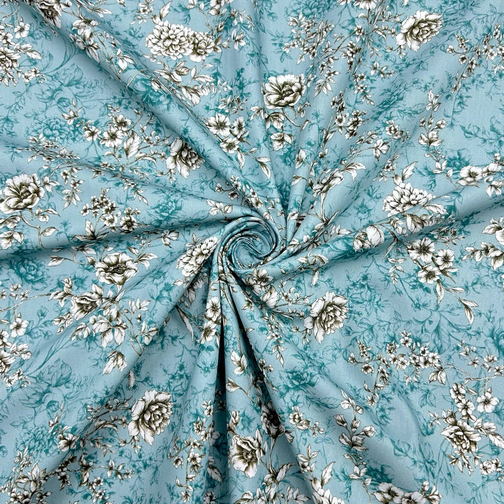 Rose & Hubble Graceful Meadow Floral Cotton Poplin Fabric 4 Rose & Hubble Graceful Meadow Floral Cotton Poplin Fabric - Image 4