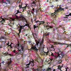 Viscose Twill Fabric - Elegant Gardens Floral Print Rayon Material -Pound Fabrics Sale Store 93A157A7 3B90 4C62 8618 573F664E4045