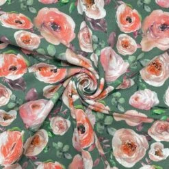 Bloomed Roses Floral Cotton Jersey Fabric for Dressmaking -Pound Fabrics Sale Store 94529A7D 4924 4DE2 AD0E 4CBE5393158A