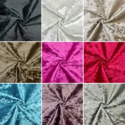 Luxury Marble Crushed Velvet Velour Fabric - Heavy Duty Upholstery & Curtain Material