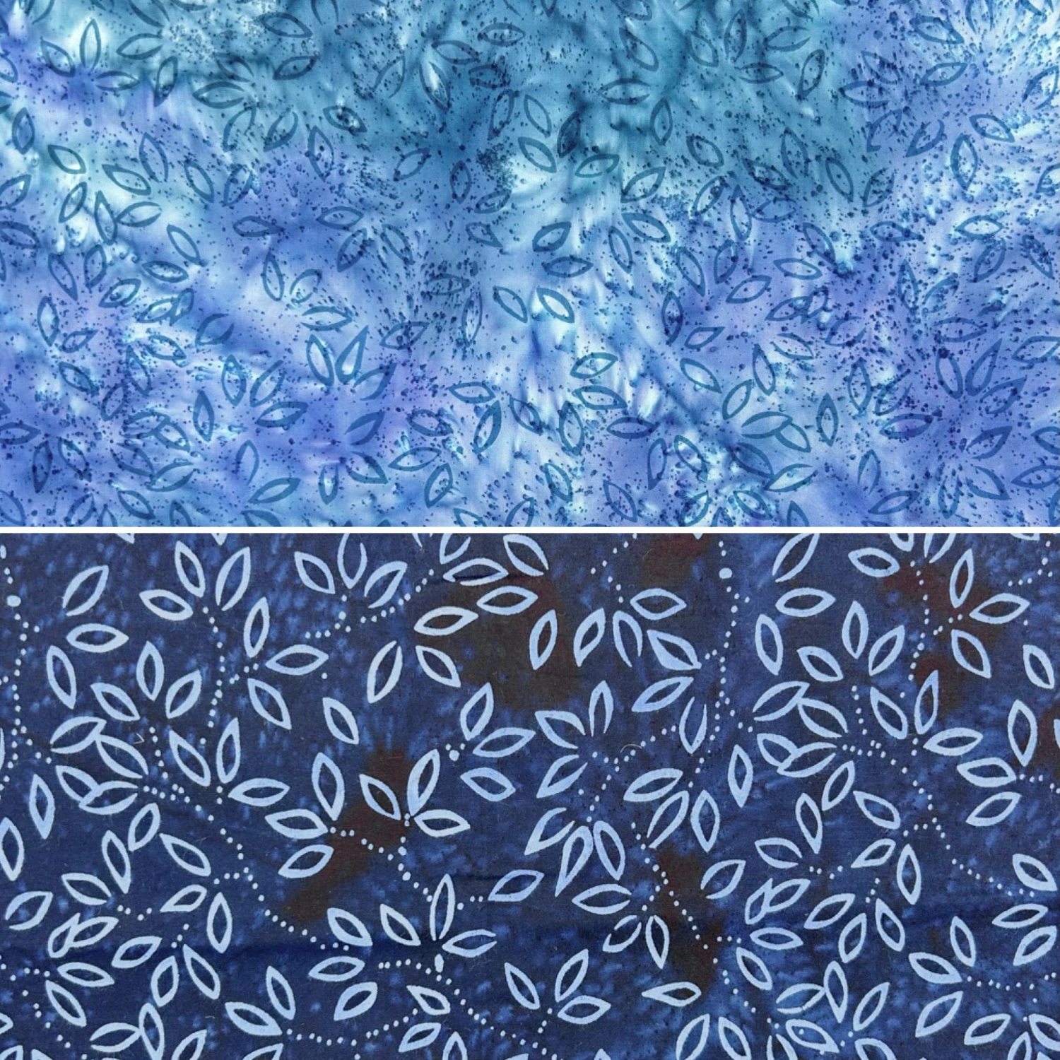 John Louden Bluebell Canopy Cotton Batik Fabric - 100% Cotton Leaf Print 1 John Louden Bluebell Canopy Cotton Batik Fabric - 100% Cotton Leaf Print