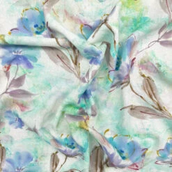 Soft Blossoms Linen Look Viscose Fabric -Pound Fabrics Sale Store 9AAE5B28 C4D6 4038 8CDF 58886FC2895A