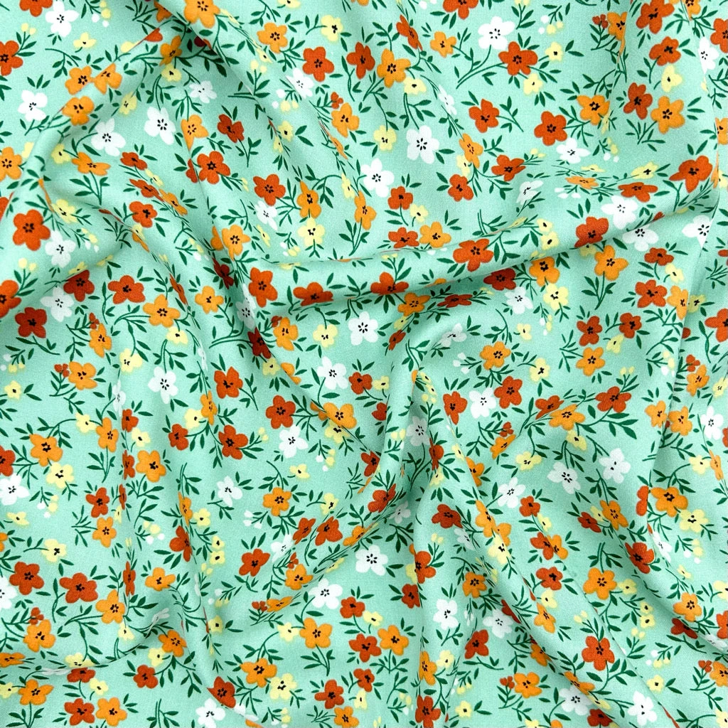 Floral Print Viscose Fabric - Blossom Belle Lightweight Rayon 8 Floral Print Viscose Fabric - Blossom Belle Lightweight Rayon - Image 8