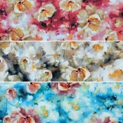 Floral Dream Viscose Twill Fabric - Soft 100% Rayon for Dresses