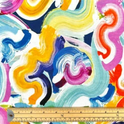 Abstract Painted Motion Viscose Jersey Fabric - Premium 4-Way Stretch -Pound Fabrics Sale Store 9D885AFB 00D8 40FC AAB4 EF3F5B6E2AEB