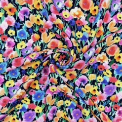 Electric Garden Floral Viscose Challis Fabric for Summer Dressmaking -Pound Fabrics Sale Store 9E632C73 5F7D 47A7 A1EB 5A16BCD7AFC8