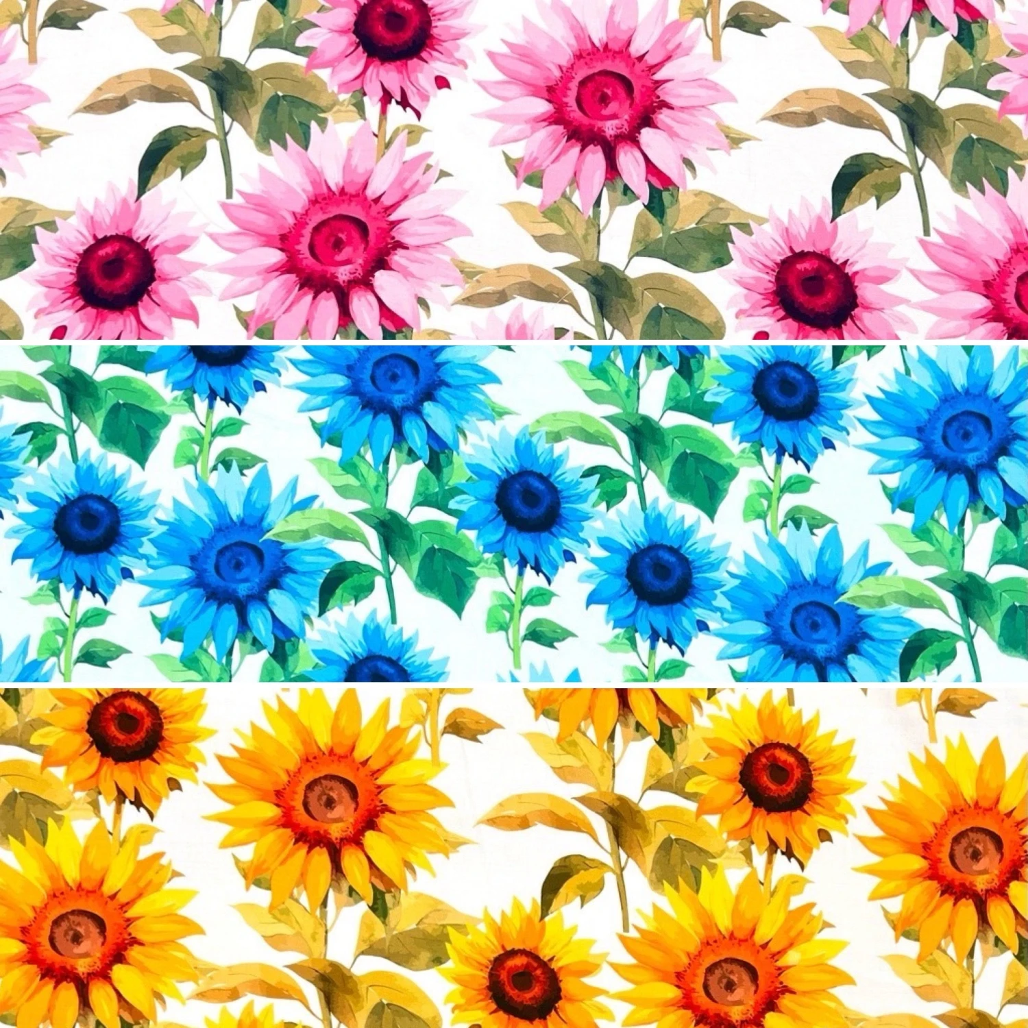 Sunny Bloom Floral Viscose Challis Fabric - Lightweight & Breathable 1 Sunny Bloom Floral Viscose Challis Fabric - Lightweight & Breathable