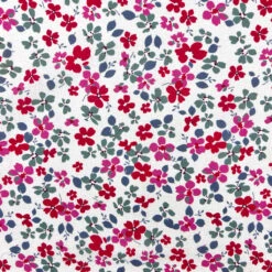 Floral Cotton Linen Blend Fabric - Lightweight Flower Party Design
