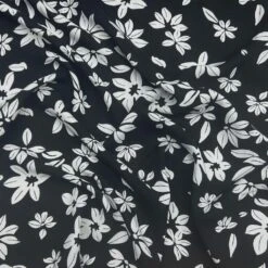 Floral Viscose Challis Fabric - Scattered White Flowers - 142cm Wide -Pound Fabrics Sale Store A1E6742A 6F38 4C06 A430 F54F7D0F2116