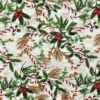 Festive Christmas Tapestry Fabric with Gold Sparkle Lurex