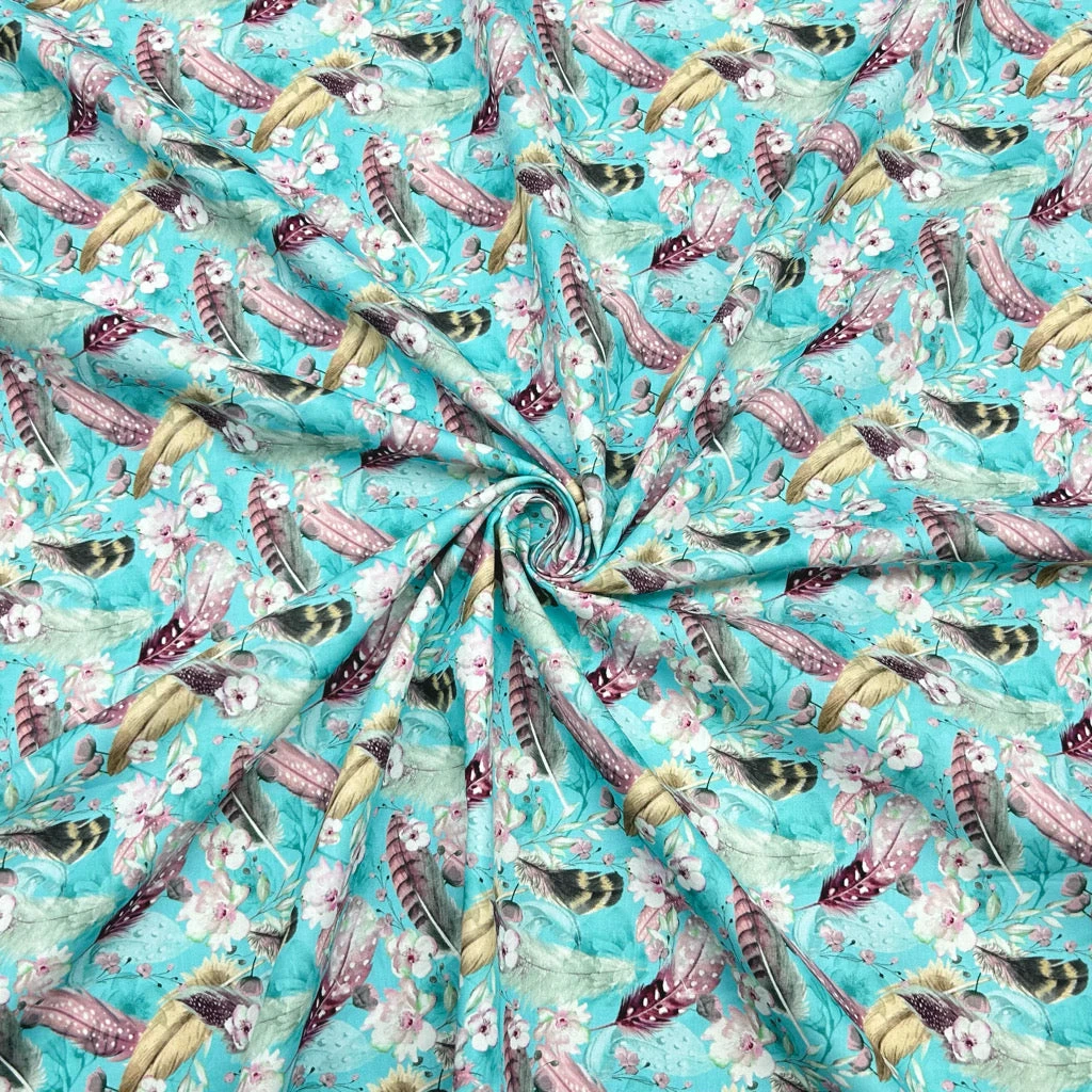 Rose & Hubble Feathers and Flowers Cotton Poplin Fabric - Oeko-Tex Certified 12 Rose & Hubble Feathers and Flowers Cotton Poplin Fabric - Oeko-Tex Certified - Image 12