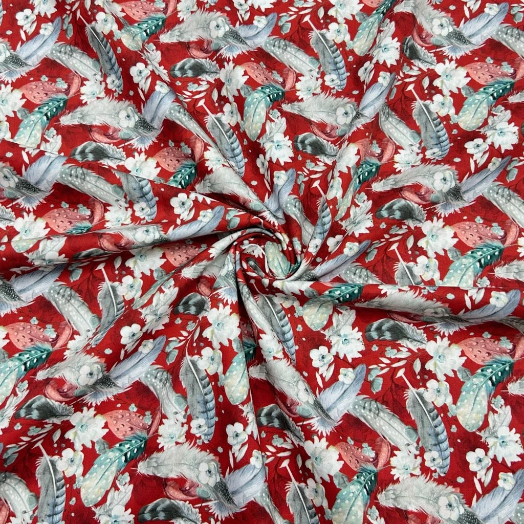 Rose & Hubble Feathers and Flowers Cotton Poplin Fabric - Oeko-Tex Certified 10 Rose & Hubble Feathers and Flowers Cotton Poplin Fabric - Oeko-Tex Certified - Image 10