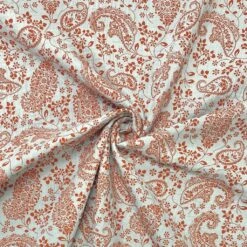 Paisley Floral Organic Double Gauze Fabric - Breathable 100% Cotton Muslin -Pound Fabrics Sale Store A5611DF5 12F6 47C9 81CA 1F0B2F102E6D